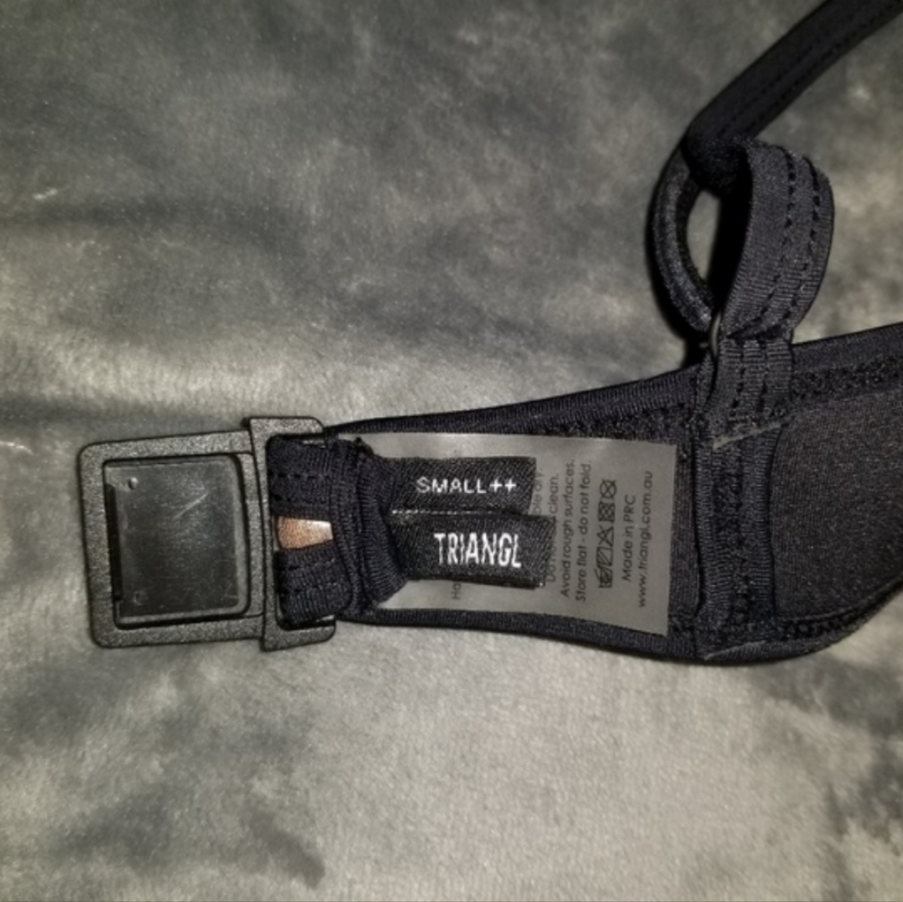 Orange And Metallic Bronze Triangl Bikini - image 3